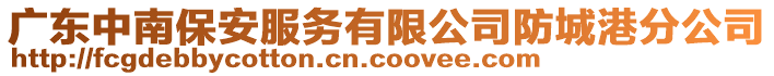 廣東中南保安服務(wù)有限公司防城港分公司