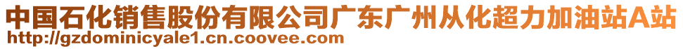 中国石化销售股份有限公司广东广州从化超力加油站A站