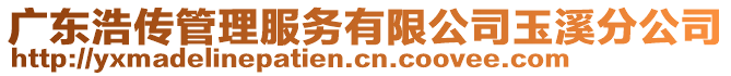 廣東浩傳管理服務有限公司玉溪分公司