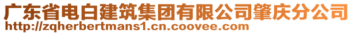 廣東省電白建筑集團有限公司肇慶分公司