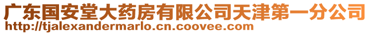 廣東國安堂大藥房有限公司天津第一分公司