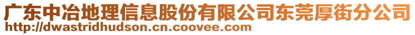 廣東中冶地理信息股份有限公司東莞厚街分公司