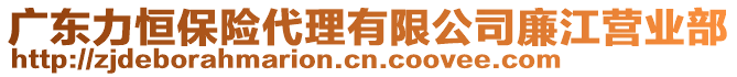 廣東力恒保險代理有限公司廉江營業(yè)部