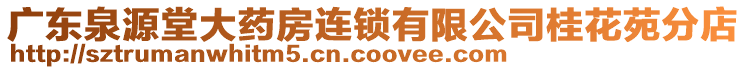 廣東泉源堂大藥房連鎖有限公司桂花苑分店