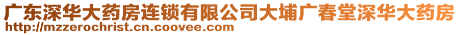 廣東深華大藥房連鎖有限公司大埔廣春堂深華大藥房