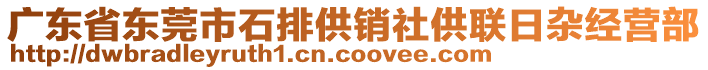 廣東省東莞市石排供銷社供聯日雜經營部