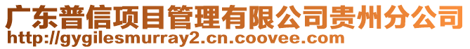 廣東普信項目管理有限公司貴州分公司