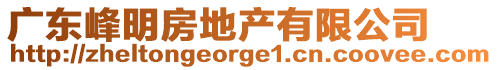 廣東峰明房地產(chǎn)有限公司