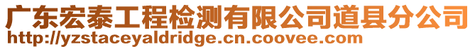 廣東宏泰工程檢測(cè)有限公司道縣分公司