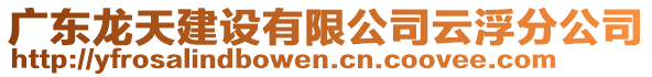 廣東龍天建設有限公司云浮分公司