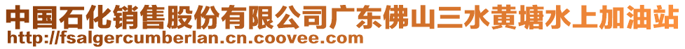 中國(guó)石化銷(xiāo)售股份有限公司廣東佛山三水黃塘水上加油站