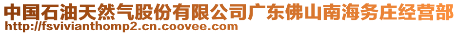 中國石油天然氣股份有限公司廣東佛山南海務莊經營部
