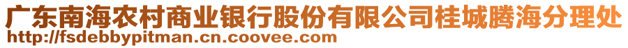 廣東南海農(nóng)村商業(yè)銀行股份有限公司桂城騰海分理處