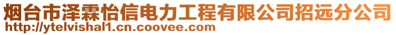 煙臺(tái)市澤霖怡信電力工程有限公司招遠(yuǎn)分公司