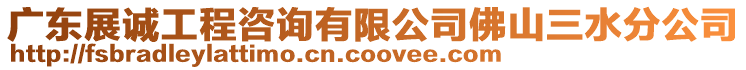 廣東展誠工程咨詢有限公司佛山三水分公司