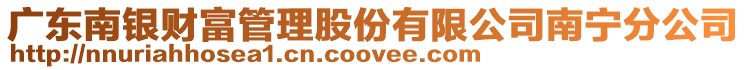 廣東南銀財富管理股份有限公司南寧分公司