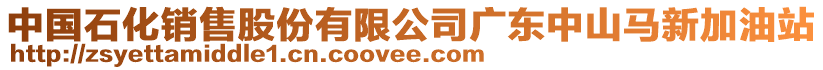 中國石化銷售股份有限公司廣東中山馬新加油站