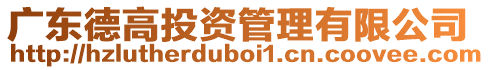 廣東德高投資管理有限公司