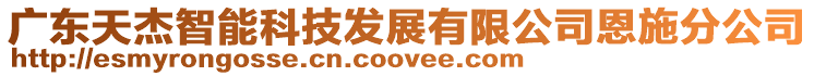 廣東天杰智能科技發(fā)展有限公司恩施分公司