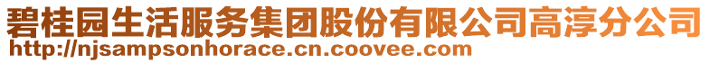 碧桂園生活服務(wù)集團股份有限公司高淳分公司