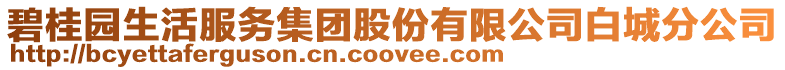 碧桂園生活服務(wù)集團(tuán)股份有限公司白城分公司