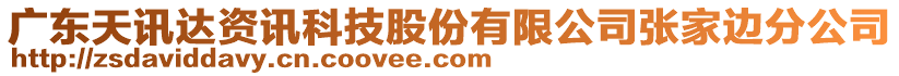 廣東天訊達資訊科技股份有限公司張家邊分公司