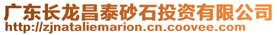 廣東長龍昌泰砂石投資有限公司