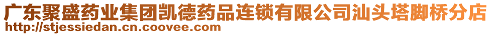 廣東聚盛藥業(yè)集團(tuán)凱德藥品連鎖有限公司汕頭塔腳橋分店