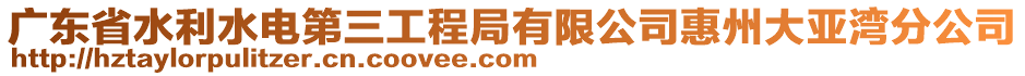 廣東省水利水電第三工程局有限公司惠州大亞灣分公司