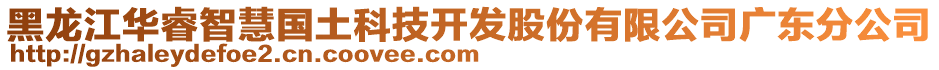 黑龍江華睿智慧國土科技開發(fā)股份有限公司廣東分公司