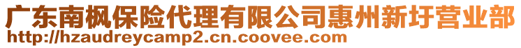 廣東南楓保險代理有限公司惠州新圩營業(yè)部