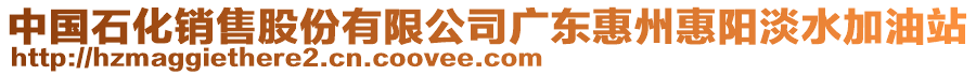 中國石化銷售股份有限公司廣東惠州惠陽淡水加油站