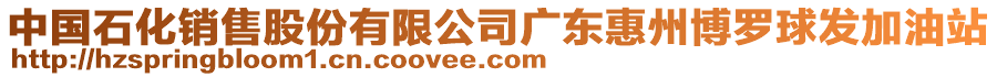 中國(guó)石化銷售股份有限公司廣東惠州博羅球發(fā)加油站