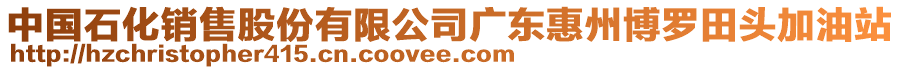 中國石化銷售股份有限公司廣東惠州博羅田頭加油站