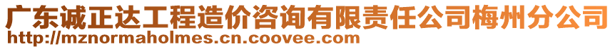 廣東誠正達工程造價咨詢有限責任公司梅州分公司