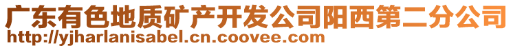 廣東有色地質(zhì)礦產(chǎn)開發(fā)公司陽西第二分公司