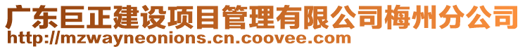 廣東巨正建設(shè)項目管理有限公司梅州分公司