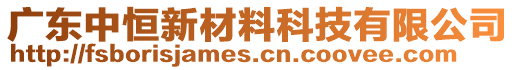 廣東中恒新材料科技有限公司