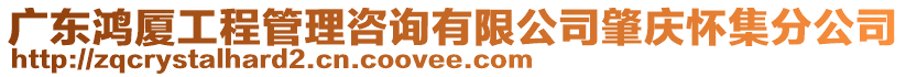 廣東鴻廈工程管理咨詢有限公司肇慶懷集分公司