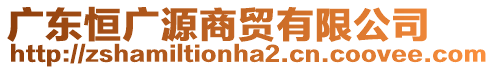 廣東恒廣源商貿(mào)有限公司