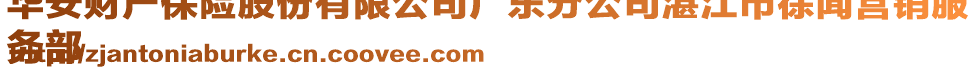 華安財產(chǎn)保險股份有限公司廣東分公司湛江市徐聞營銷服
務(wù)部