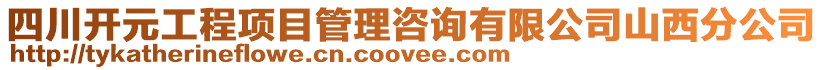 四川開元工程項目管理咨詢有限公司山西分公司