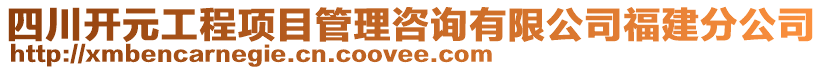 四川開元工程項目管理咨詢有限公司福建分公司