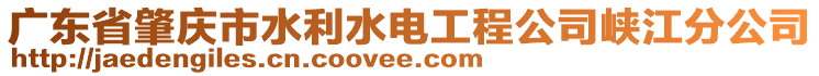 廣東省肇慶市水利水電工程公司峽江分公司