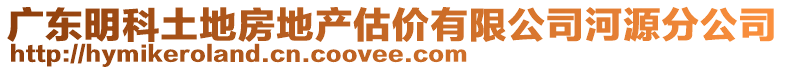 廣東明科土地房地產估價有限公司河源分公司
