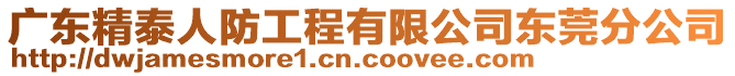 廣東精泰人防工程有限公司東莞分公司
