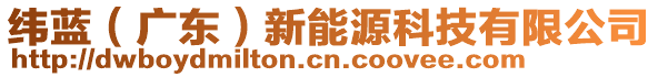 緯藍(廣東)新能源科技有限公司