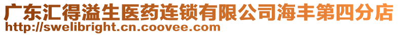 廣東匯得溢生醫(yī)藥連鎖有限公司海豐第四分店