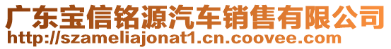 廣東寶信銘源汽車銷售有限公司
