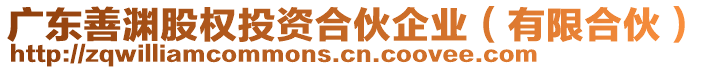 廣東善淵股權(quán)投資合伙企業(yè)（有限合伙）